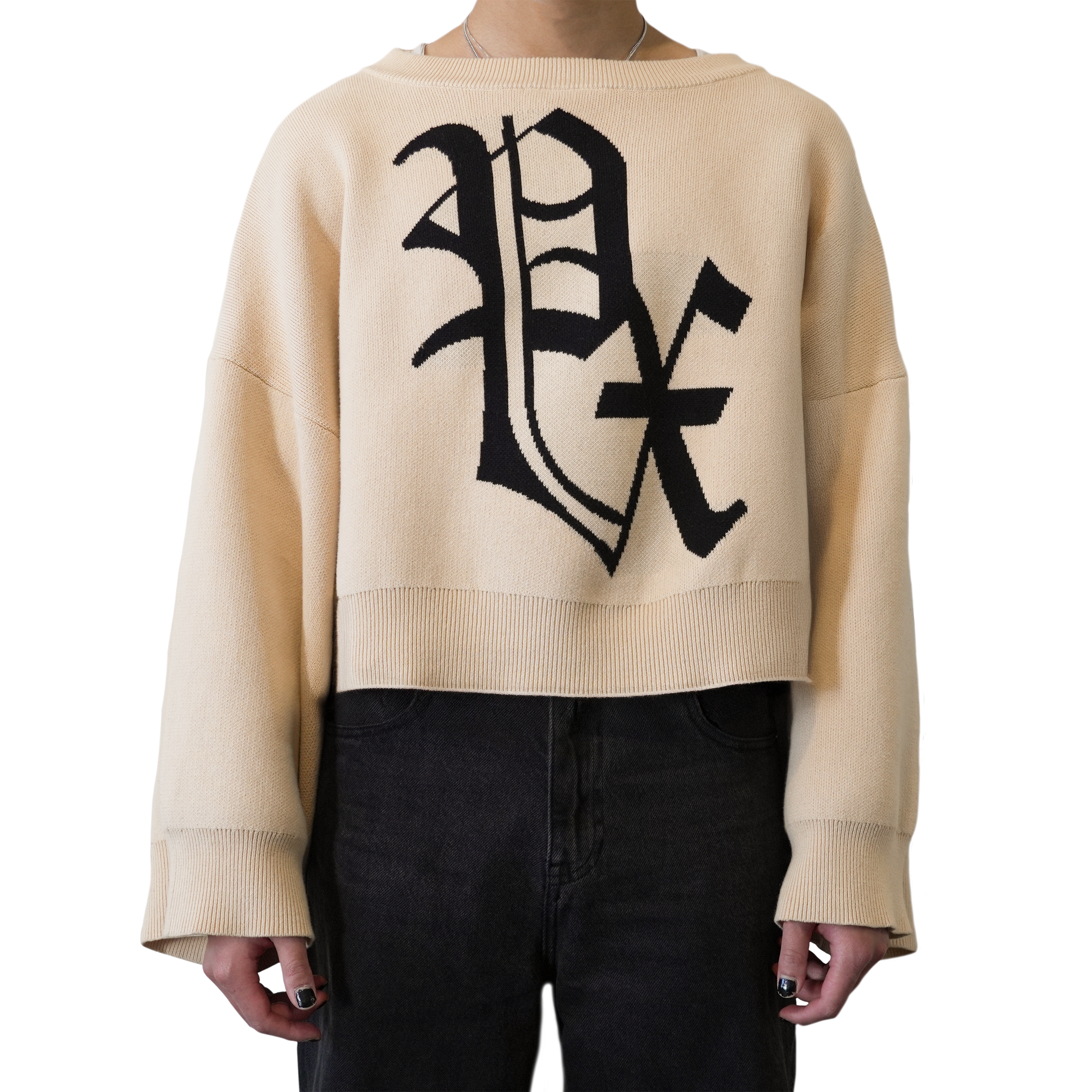 "IVORY PX BOX CROP KNIT" (PRE-ORDER)